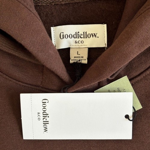Goodfellow & Co Herren Baumwollfleece Kapuzenpullover - Braun Größe L - Bild 4 von 8