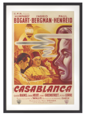 1940 Wood Frame Vintage Poster カサブランカ 1940 Wood Frame Vintage Poster カサブランカ
