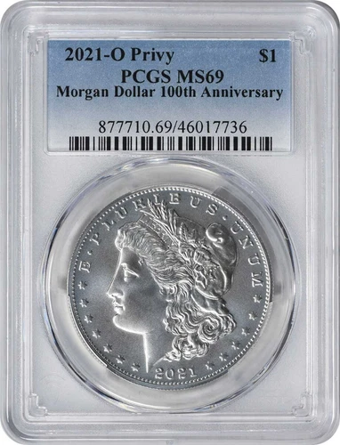 2021-O Privy Morgan Silver Dollar MS69 PCGS
