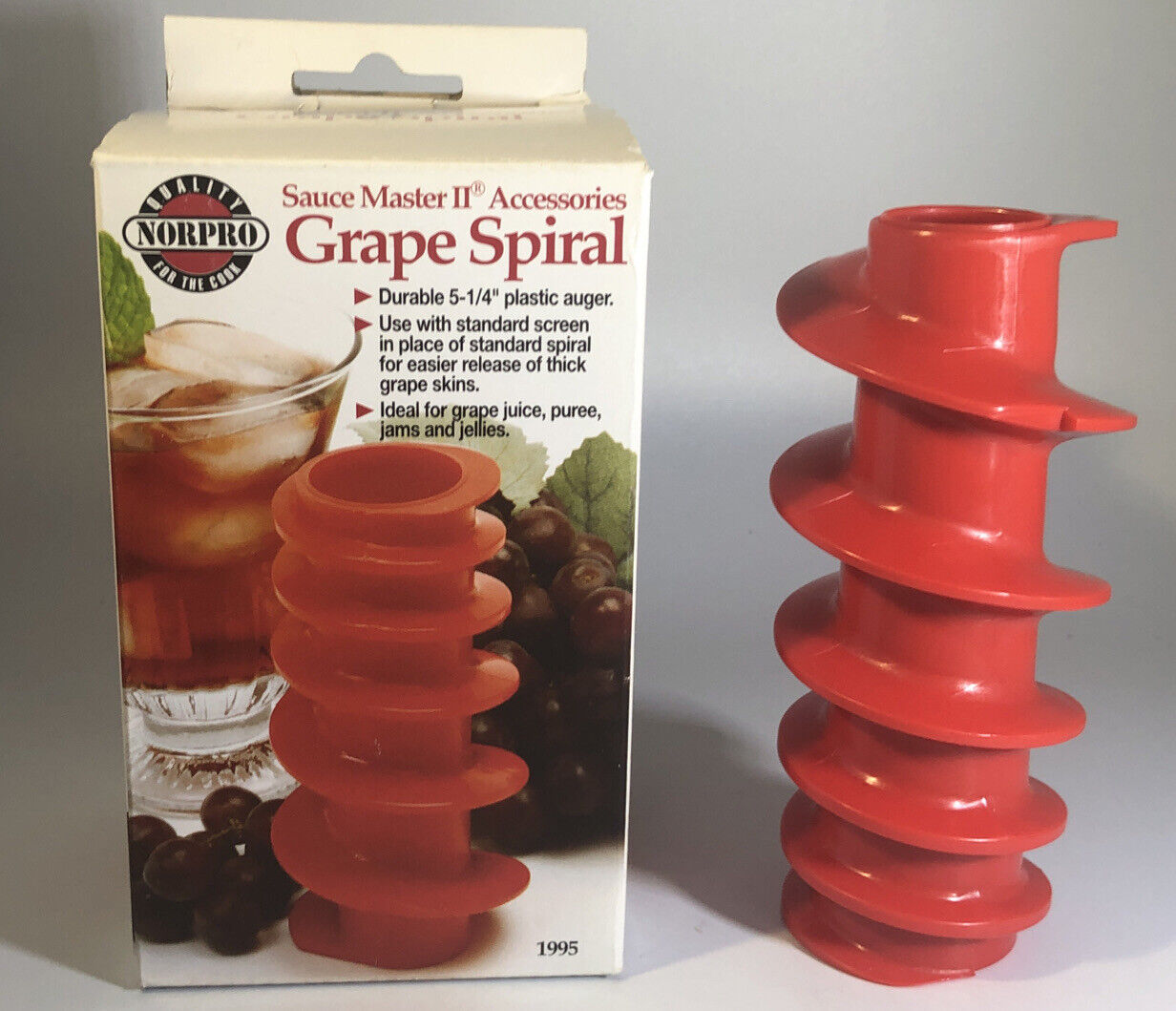 New NORPRO Sauce Master Accessory Grape Spiral Auger 1955 jam jelly juice puree