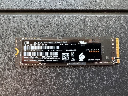 Western Digital WD BLACK SN850X 4TB M.2 NVMe Internal SSD