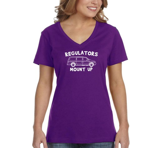 Women's Regulators Mount Up Mini Van Mom Mother's Day Gift V-Neck T-Shirt - Picture 6 of 7