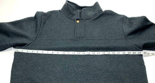 Orvis Mens Gray Long Sleeves Stand Up Collar Pullover 1/4 Zip Snap Size XL - Bild 9 von 12