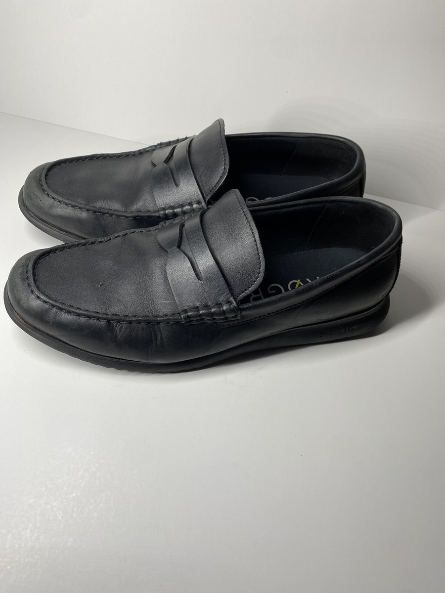 Cole Haan Zero Grand Black Leather Loafers Shoes Style C33734 Size 11M COLE HAAN Black Zerogrand Penny Loafers size 10.5 M  main image 2