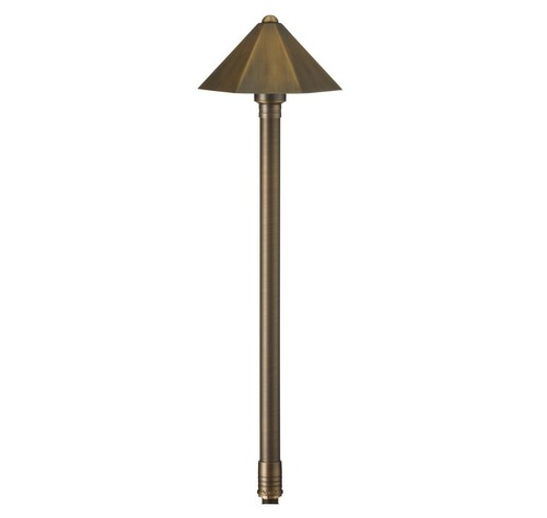 VOLT Parasol 12V Brass Path Light (25" Tall, 7" Shade) for Low Voltage Landsc... - Picture 2 of 8