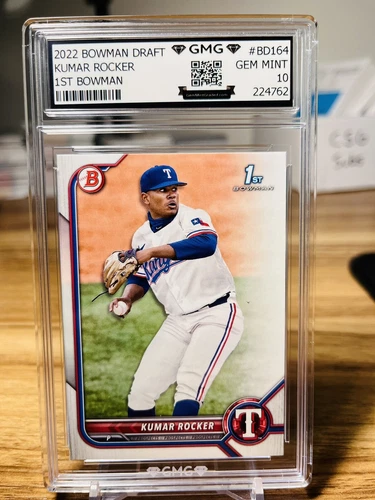 2022 Bowman Draft Kumar Rocker 1st Bowman GMG Graded 10 Gem Mint 💎 RC