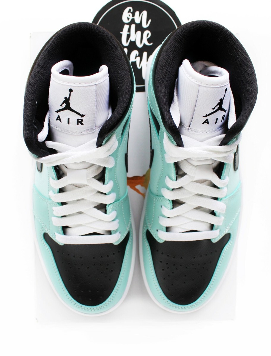 jordan 1 mid light dew black teal