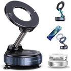 360° Adjustable Magnetic Vacuum Suction Cup Car Phone Holder Mount for MagSafe