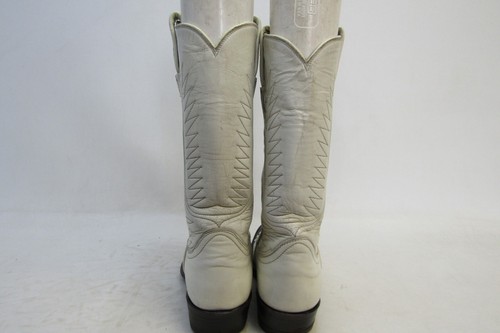 TONY LAMA Gold Label Womens Size 6.5 A (Narrow Width) White Brown Cowboy Boots - Picture 7 of 11