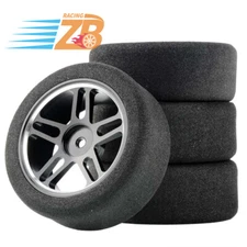 4Pcs 12mm Hex Foam Tires&Wheel Rims For HSP HPI 1/10 RC On-road Racing Car