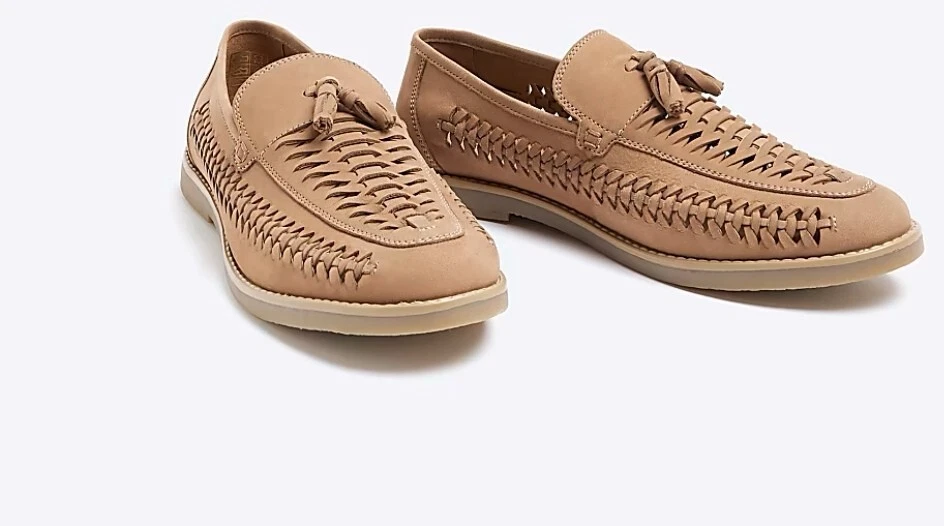 River island shop wide fit loafers