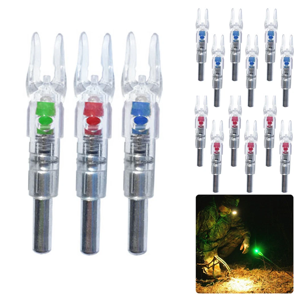 6 PCS Lighted Arrow Nocks w/ ON/Off Switch High-Visibility LED Nocks for Archery - Image 3 of 4