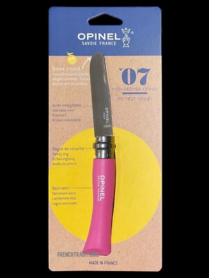 Opinel #07 Children Folding Pocket Knife ''My First Opinel'' Pink - Made in France