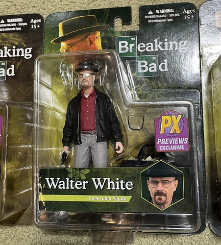 3 Figurine Mezco Breaking Bad PX Anteprime Jessie Pinkman Walter White Sigillate 2014 - Foto 3 di 5