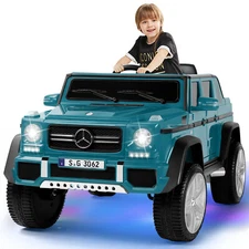 JOYLDIAS Kids Ride On Car 12V Battery Electric Truck w/Remote,Music,Lights Blue