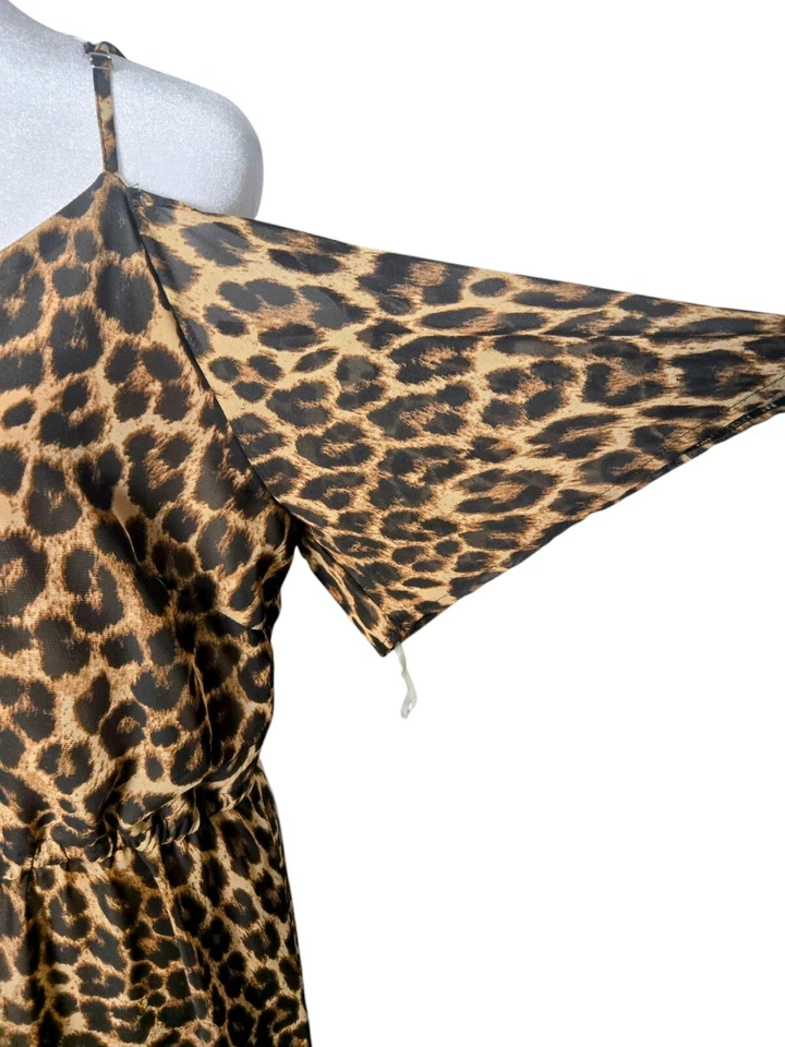 Buffalo I джинсы женское платье средний леопард печать макси регулируемые ремни - Изображение 3 из 4