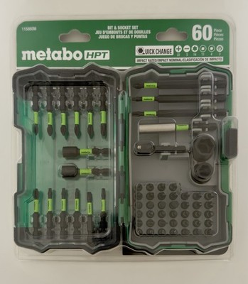 Metabo HPT 115860M 60-Pc. 1/4'' Impact Driver Bits & Sockets Set New