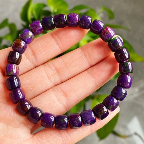 8mm Natural Sugilite Purple Gems South Africa Beads Bracelet AAA