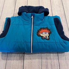 Nickelodeon Rugrats Kids Hooded Puffer Jacket 14/16 Chuckie Reptar Tommy