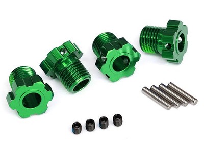 Traxxas 1/7 Maxx Slash * Aluminum Splined 17mm Wheel Hub Hex, Green * 8654G