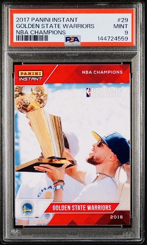 Stephen Curry 2017-18 Panini Instant NBA Champions Warriors RARE PSA 9