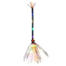 2025 Halloween Witch Broom With LED Light Witches Broom Sticks Cosplay Props