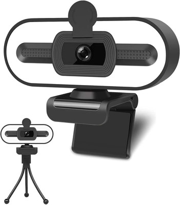  Webcam mit Ringlichtmikrofon Streaming Web Kamera 1080P Full HD Pro Kamera für 