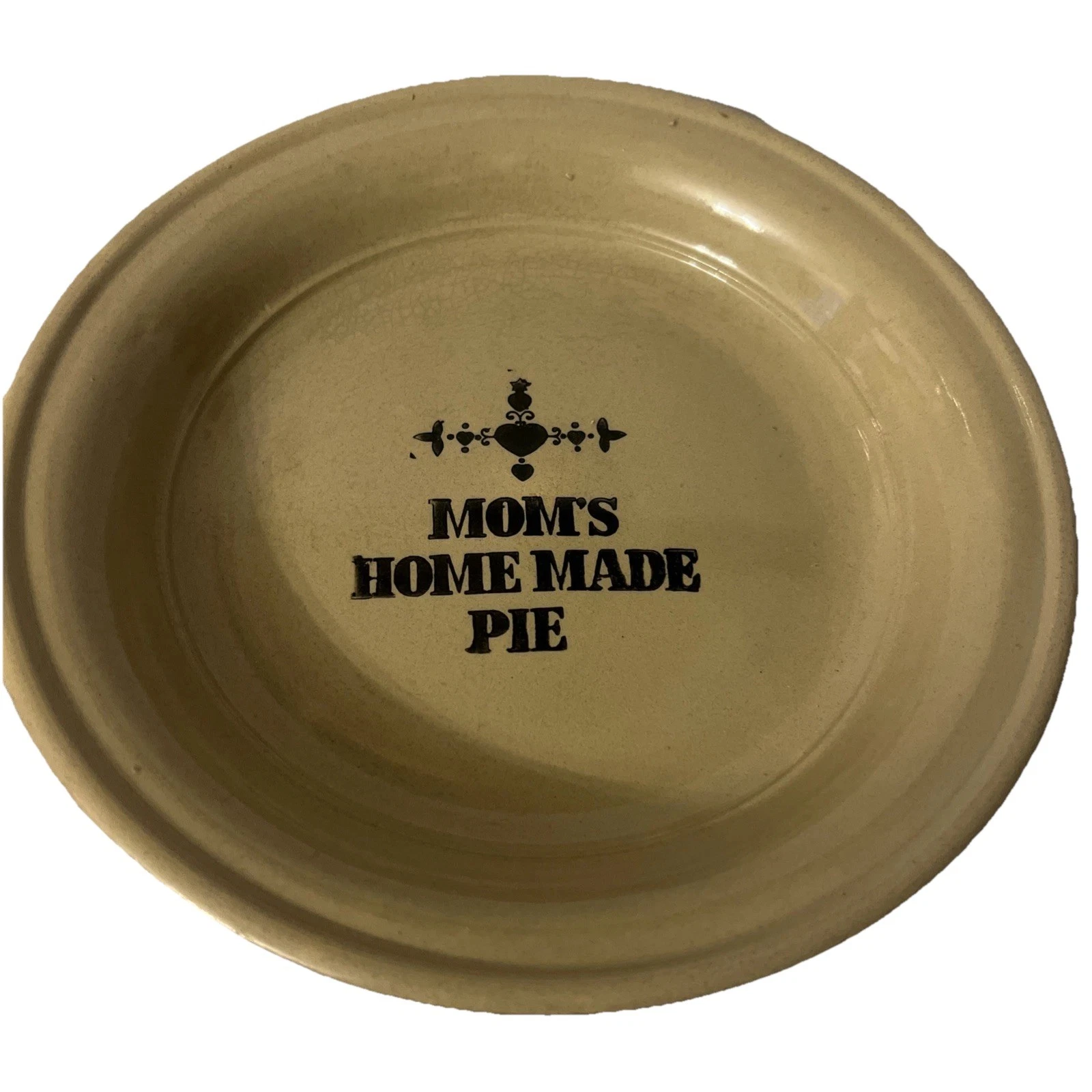 Moira Pottery Pie Dish Mom's Homemade Pie Made In England 10.5" Vintage