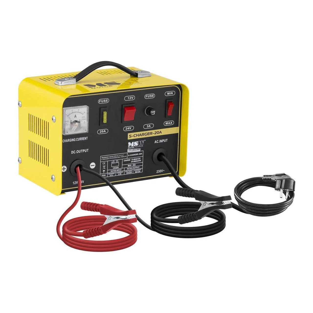 Chargeur de batterie 12V 24V intelligent avec courant 8A à 12A