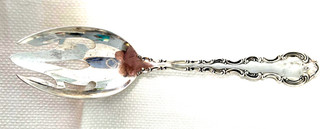 GORHAM STRASBOURG STERLING 8 5 POLLICI cucchiaio da portata forchettato traforato 75 grammi