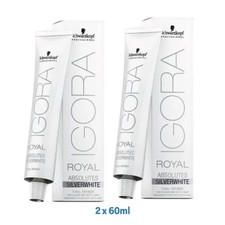 Image of Schwarzkopf Igora Royal Absolutes Silverwhite Silver 2 x 60ml