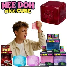 Nee Doh Nice Cube Super Solid Squish - Blue Purple Pink - Brand New USA.......