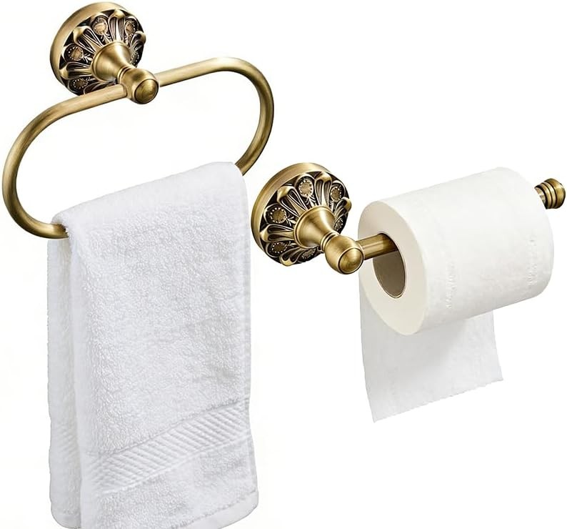 Ring Vintage Tissue Roll Set, Wall Mounted Bathroom
