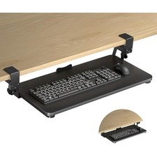 Keyboard Tray Under Desk Large C-Clamp 25.6   30  Including Clamps x
