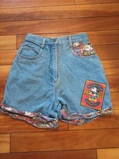 Women  s Mickey  Co International Denim Shorts 5/6 Vintage Disney Rare Original
