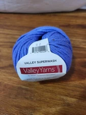 1 Skein Valley Yarns 100% Wool Periwinkle Yarn