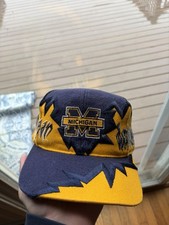 Vintage michigan wolverines drew Pearson jagged SnapBack hat 