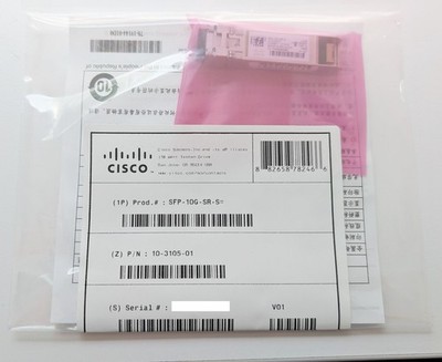 Cisco SFP-10G-SR-S= SFP+ 10GB Transceiver PN 10-3105-01