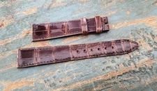 Patek Philippe Full Grain Shiny Brown Alligator Strap 18x14 From former Patek AD