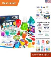 48-Piece STEM Science Kit with 220+ Experiments - Perfect Gift for Ages 3-12