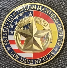 US Navy DOJ  DOW   Challenge coin  USS  Oscar Austin  DDG 79