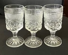 Anchor Hocking Wexford Goblets Set of 3 Vintage Wine Juice Glasses 5 3/8"