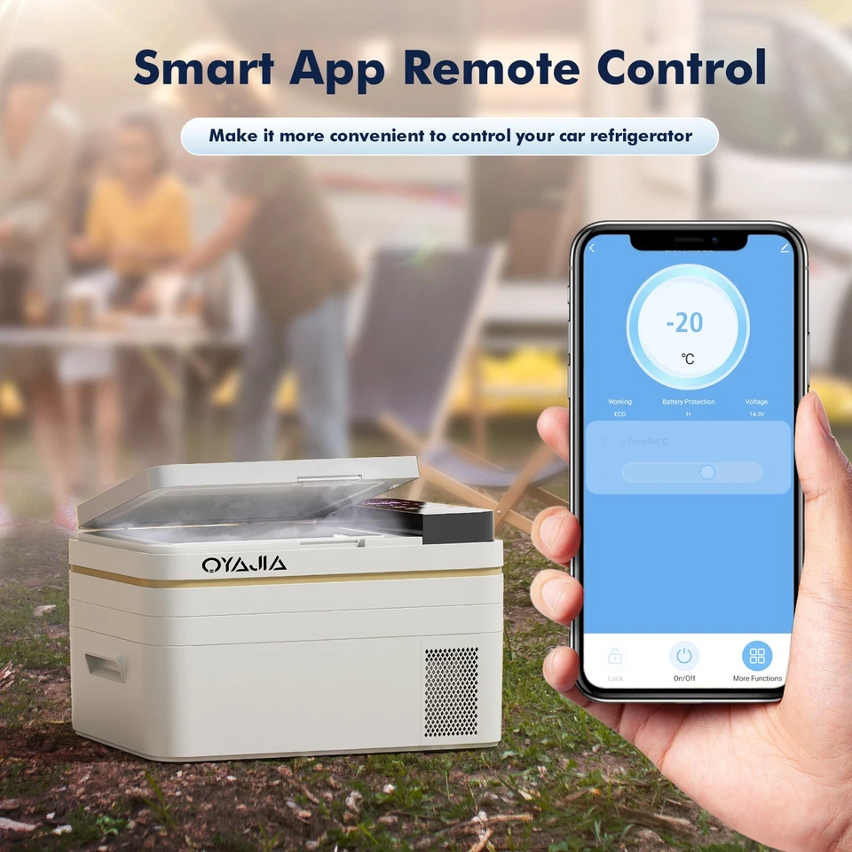 Kompressor Kühlbox Tragbare Gefrierbox 28L für Auto Camping ±20°C APP 12/24V DE - Bild 2 von 4