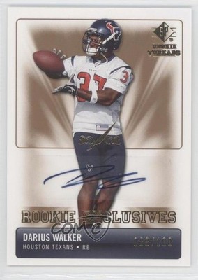 2007 SP Rookie Threads Rookie Exclusives 8/100 Darius Walker #RE-DW Auto RC 0c2