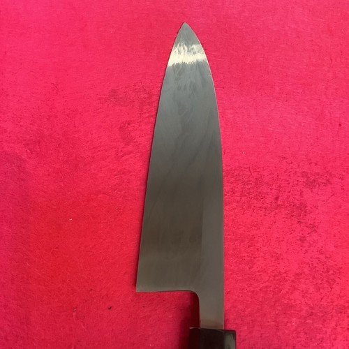 Tosa Hiromo Honyaki 17cm Deba Knife Single-Edge Yasugi White Steel Ebony Handle - Bild 5 von 6
