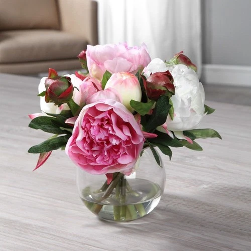 Blaire - 10 inch Peony Bouquet - 10 inches wide by 10 inches deep Accessories - Picture 10 of 12