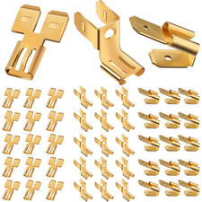 48Pcs Female Spade Connector, Double Spade Connector, Piggyback Spade Connector