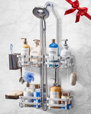 Aluminum Shower Caddy Hanging,Shower Caddy, Never Rust Shower Organizer | 4 Leve