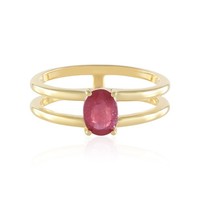 Cavill Rubinring Damen Sterlingsilber Vergoldet Oval 0,88Ct Modern- Echtschmuck