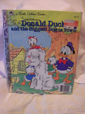 1986 Walt Disney DONALD DUCK AND THE BIGGEST DOG IN TOWN Little Golden Book -#43